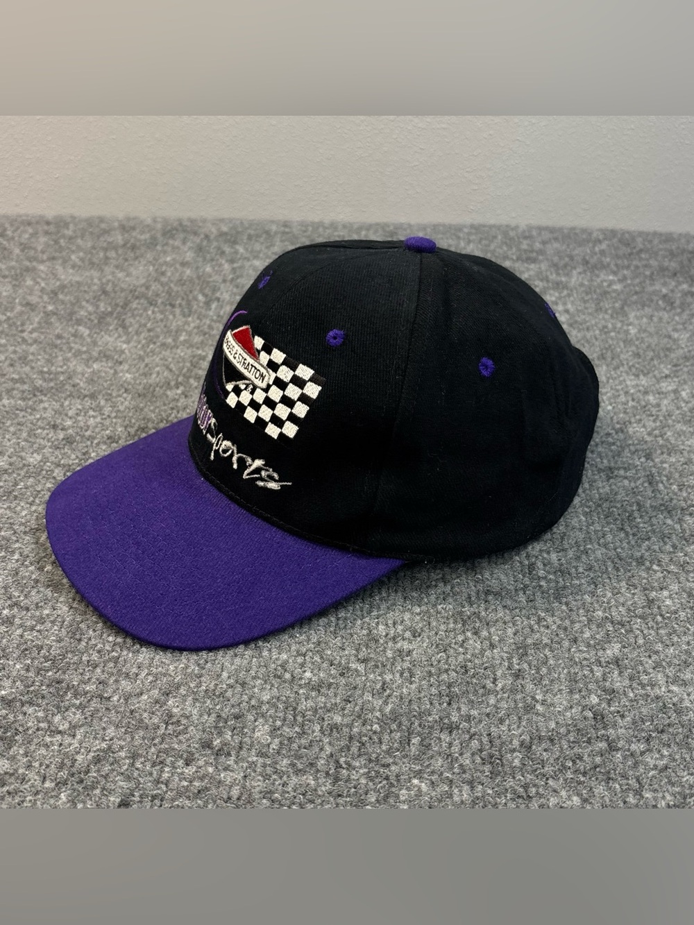 Briggs & Stratton Motorsports Hat Vintage Snapback Cap Black Purple Racing 90s - Picture 5 of 13